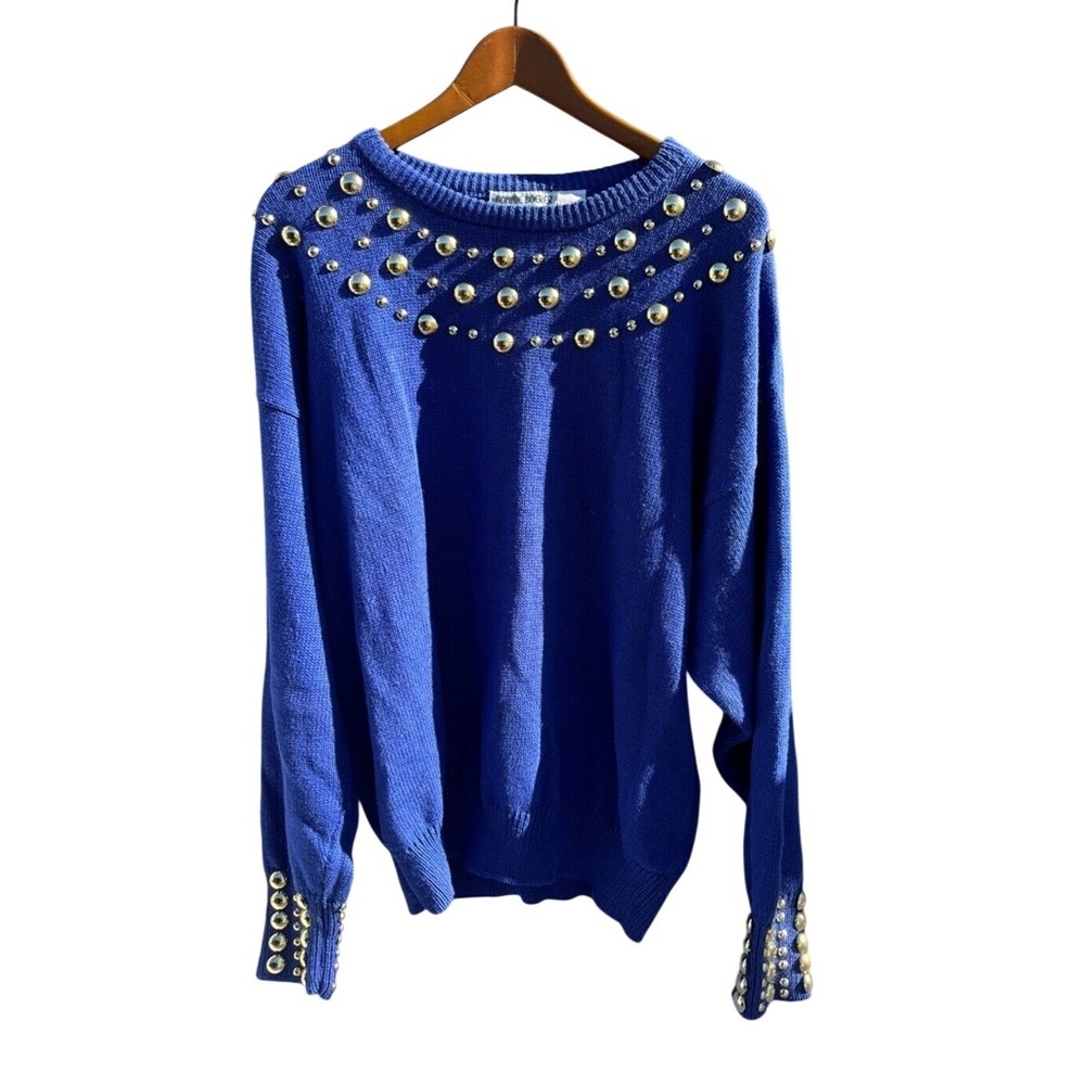 Women's Vintage 80s/90s Bonnie Boerer Sweater Plus-Ugly Christmas‎ Fancy Sweater